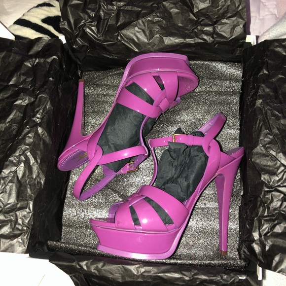 Yves Saint Laurent Shoes - YSL TRIBUTES IN MAGENTA 105 NEW IN BOX!!